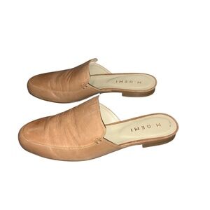 M. Gemi The Docente Brown Leather Mule Flats Size 38.5